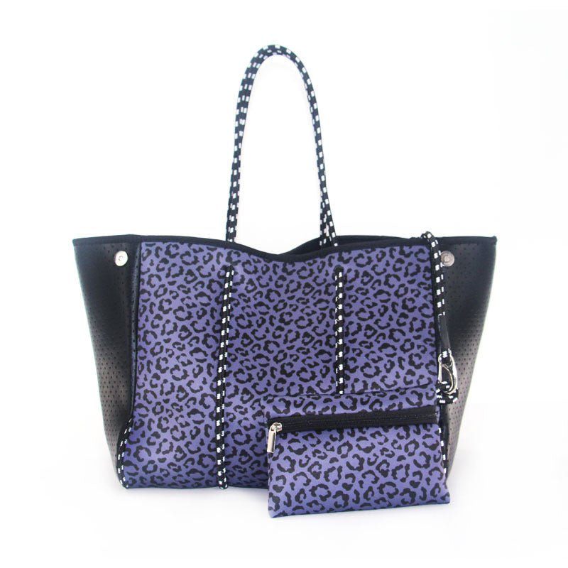 Neoprene Perforated Beach Bucket Bag – Two - in - One Mother - Child Tote, Large Swimming Sand - Proof Purse - WIVAStore