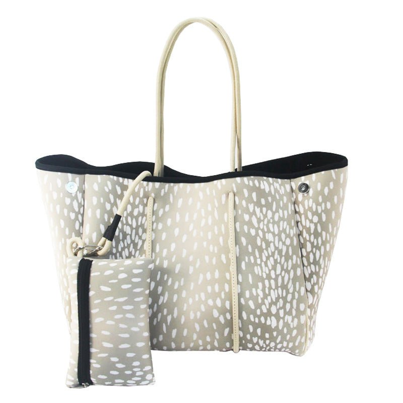 Neoprene Perforated Beach Bucket Bag – Two - in - One Mother - Child Tote, Large Swimming Sand - Proof Purse - WIVAStore