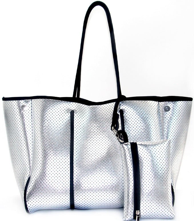 Neoprene Perforated Beach Bucket Bag – Two - in - One Mother - Child Tote, Large Swimming Sand - Proof Purse - WIVAStore