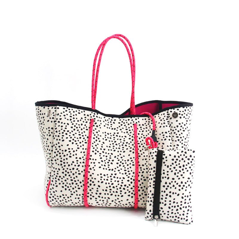 Neoprene Perforated Beach Bucket Bag – Two - in - One Mother - Child Tote, Large Swimming Sand - Proof Purse - WIVAStore
