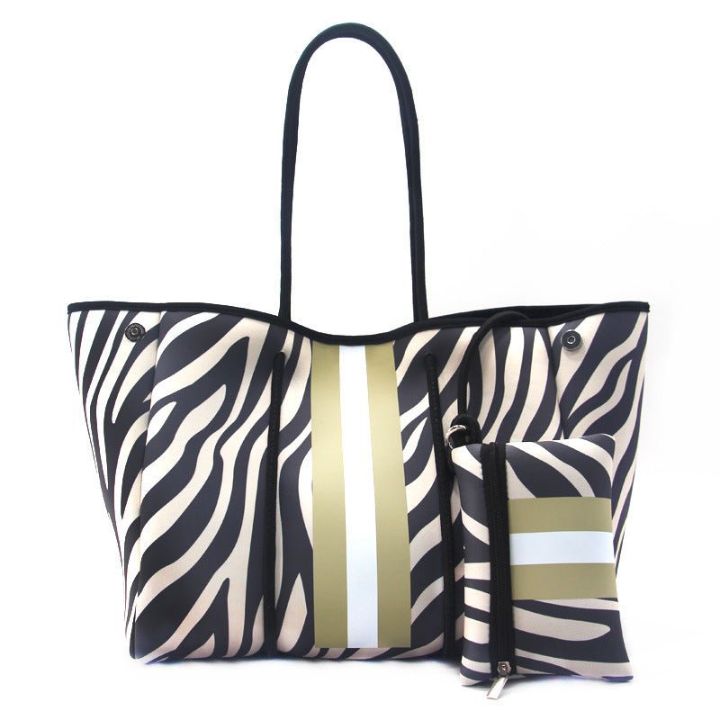 Neoprene Perforated Beach Bucket Bag – Two - in - One Mother - Child Tote, Large Swimming Sand - Proof Purse - WIVAStore