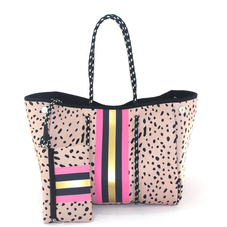 Neoprene Perforated Beach Bucket Bag – Two - in - One Mother - Child Tote, Large Swimming Sand - Proof Purse - WIVAStore