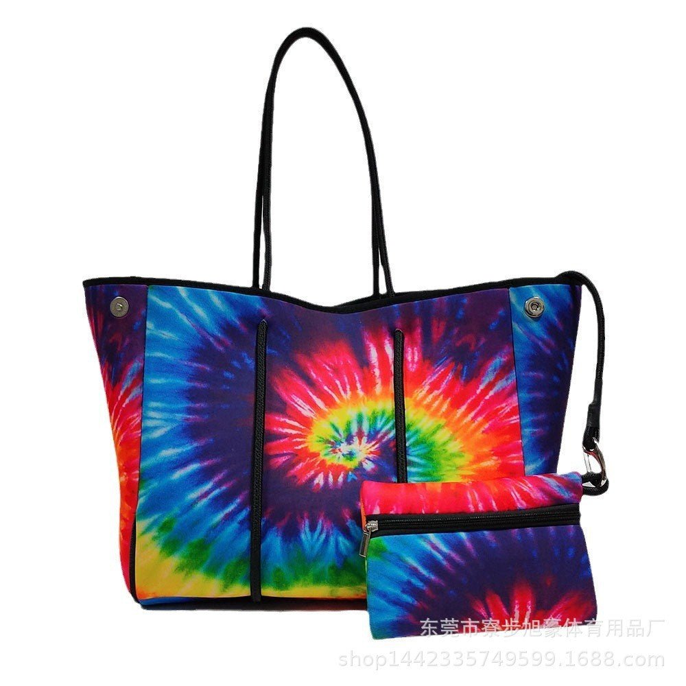 Neoprene Perforated Tote Set – Mother - Child Beach Bag, Water - Resistant Gym & Swim Duffle - WIVAStore