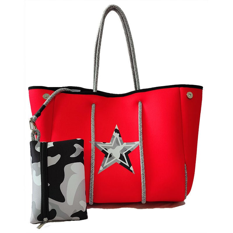Neoprene Perforated Tote Set – Mother - Child Beach Bag, Water - Resistant Gym & Swim Duffle - WIVAStore
