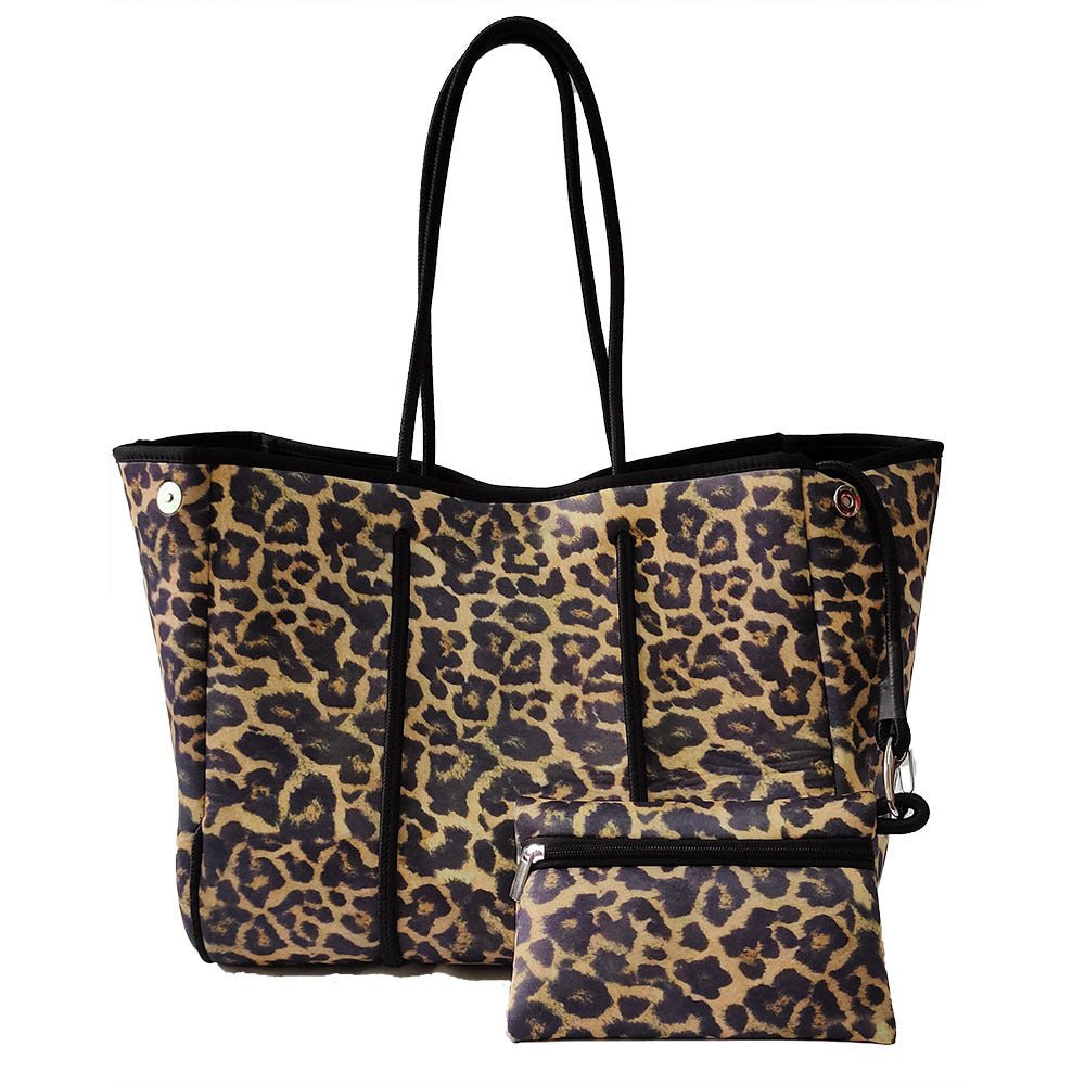 Neoprene Perforated Tote Set – Mother - Child Beach Bag, Water - Resistant Gym & Swim Duffle - WIVAStore