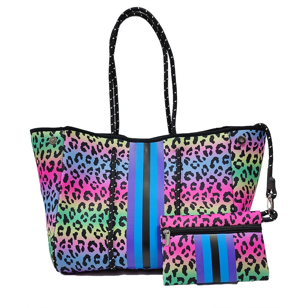 Neoprene Perforated Tote Set – Mother - Child Beach Bag, Water - Resistant Gym & Swim Duffle - WIVAStore