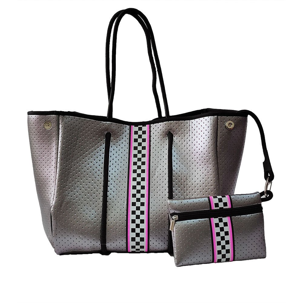 Neoprene Perforated Tote Set – Mother - Child Beach Bag, Water - Resistant Gym & Swim Duffle - WIVAStore