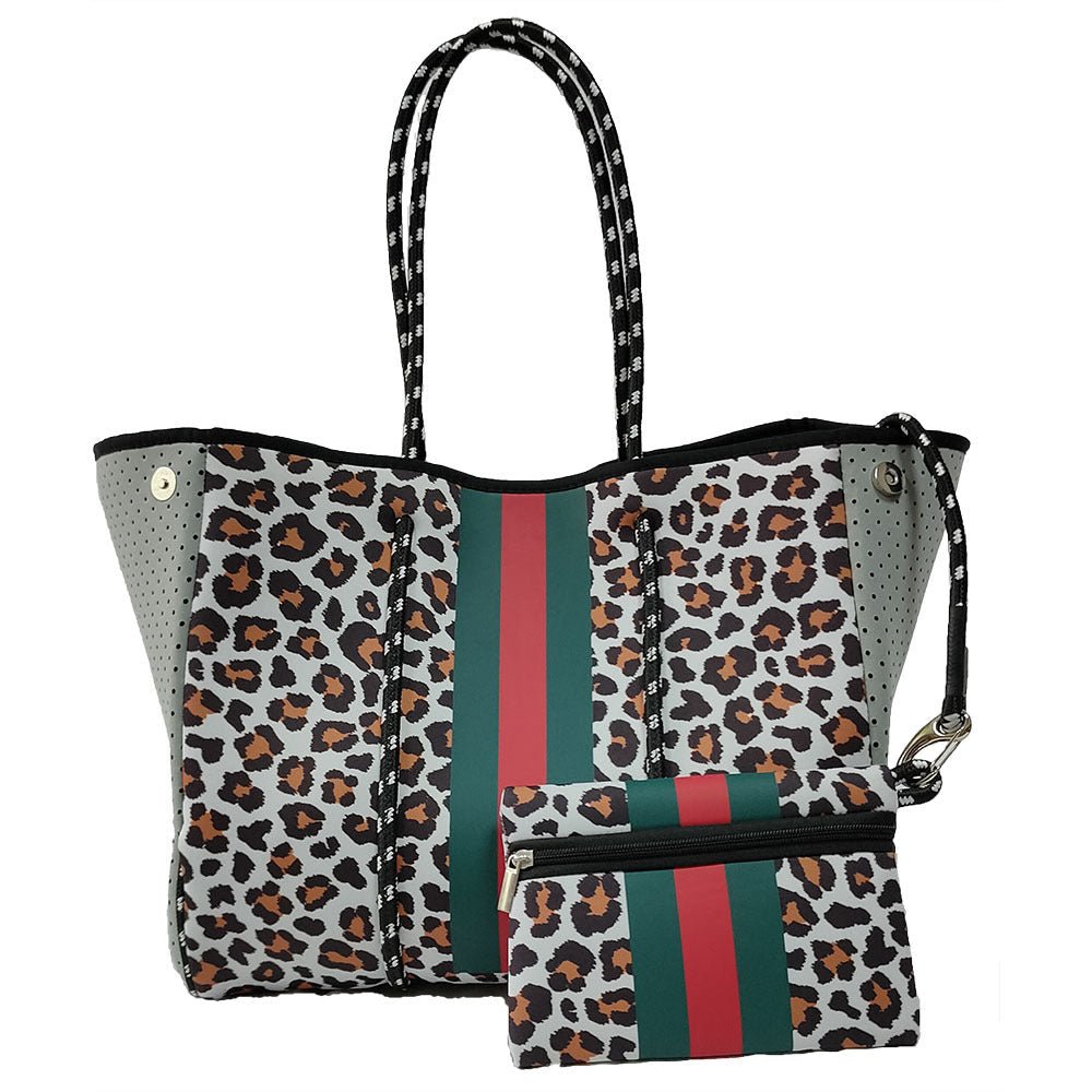 Neoprene Perforated Tote Set – Mother - Child Beach Bag, Water - Resistant Gym & Swim Duffle - WIVAStore