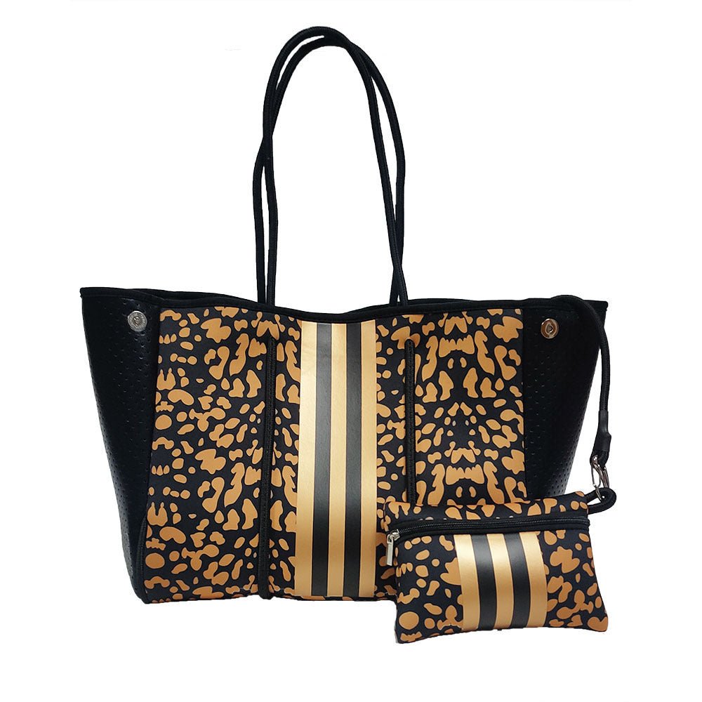Neoprene Perforated Tote Set – Mother - Child Beach Bag, Water - Resistant Gym & Swim Duffle - WIVAStore