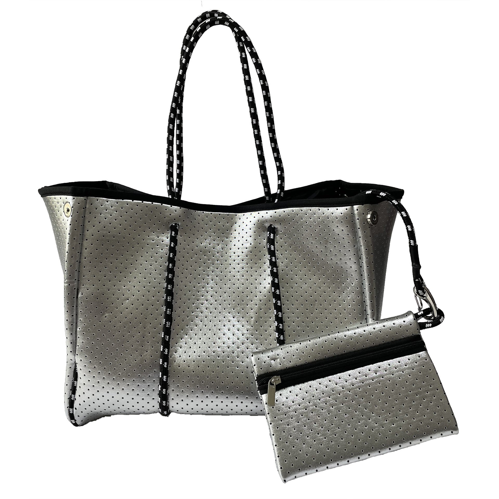 Neoprene Perforated Tote Set – Mother - Child Beach Bag, Water - Resistant Gym & Swim Duffle - WIVAStore