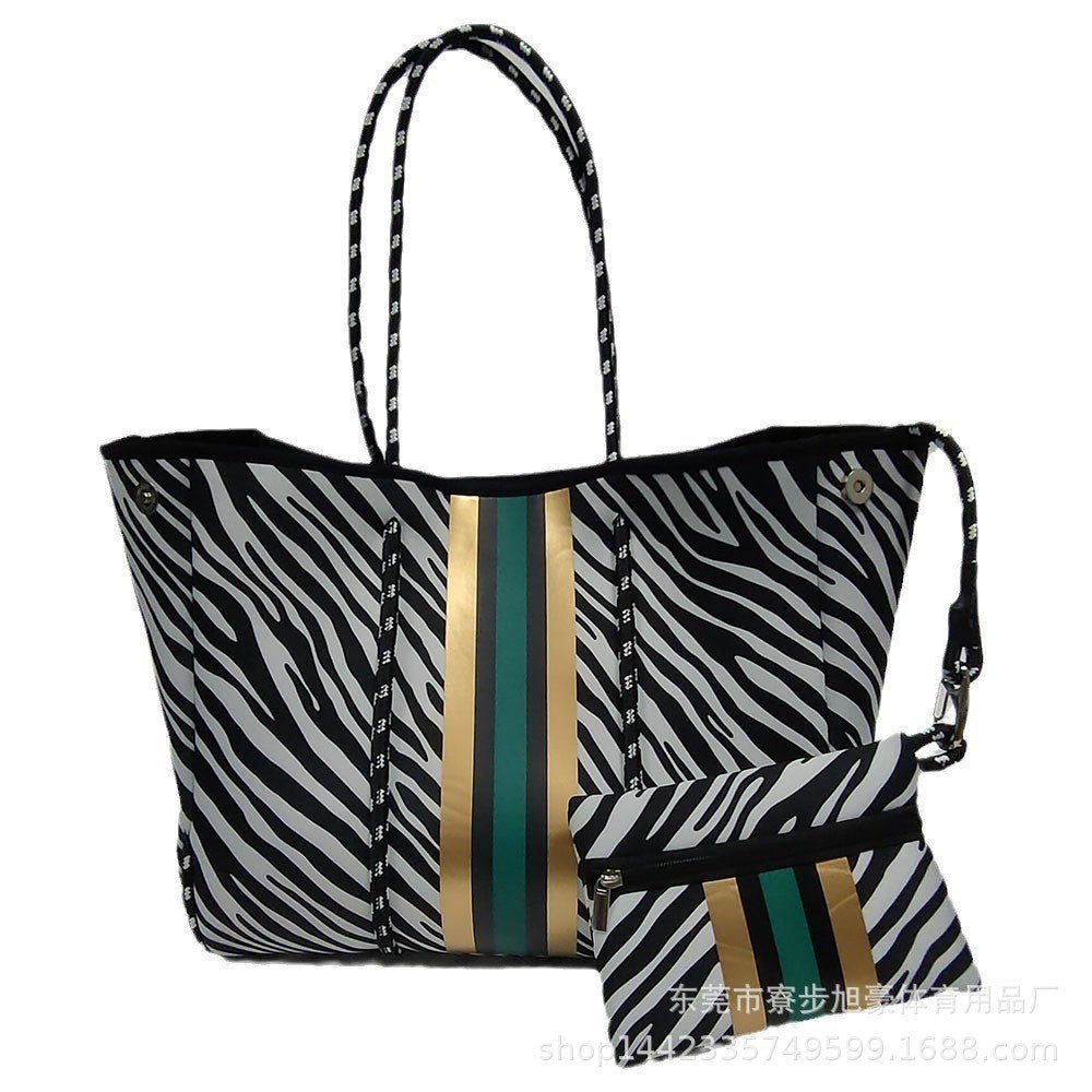 Neoprene Perforated Tote Set – Mother - Child Beach Bag, Water - Resistant Gym & Swim Duffle - WIVAStore
