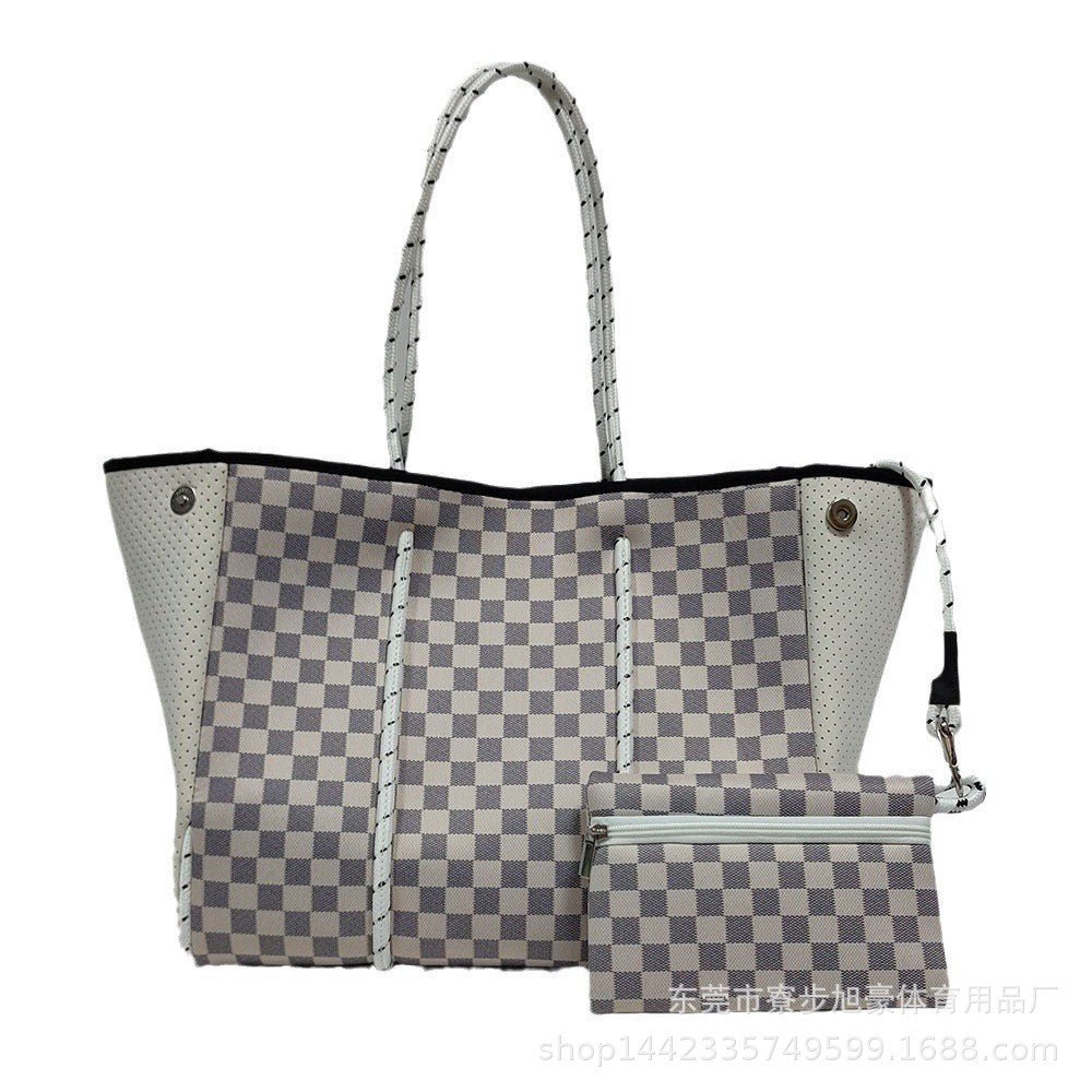 Neoprene Perforated Tote Set – Mother - Child Beach Bag, Water - Resistant Gym & Swim Duffle - WIVAStore