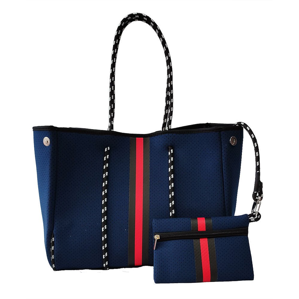Neoprene Perforated Tote Set – Mother - Child Beach Bag, Water - Resistant Gym & Swim Duffle - WIVAStore