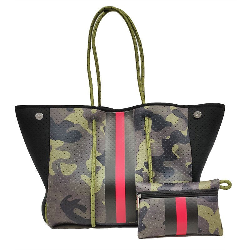 Neoprene Perforated Tote Set – Mother - Child Beach Bag, Water - Resistant Gym & Swim Duffle - WIVAStore