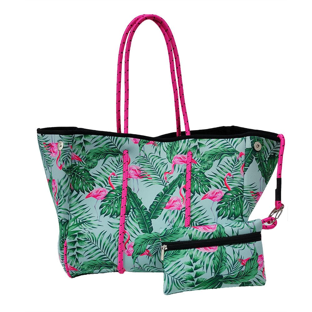 Neoprene Perforated Tote Set – Mother - Child Beach Bag, Water - Resistant Gym & Swim Duffle - WIVAStore
