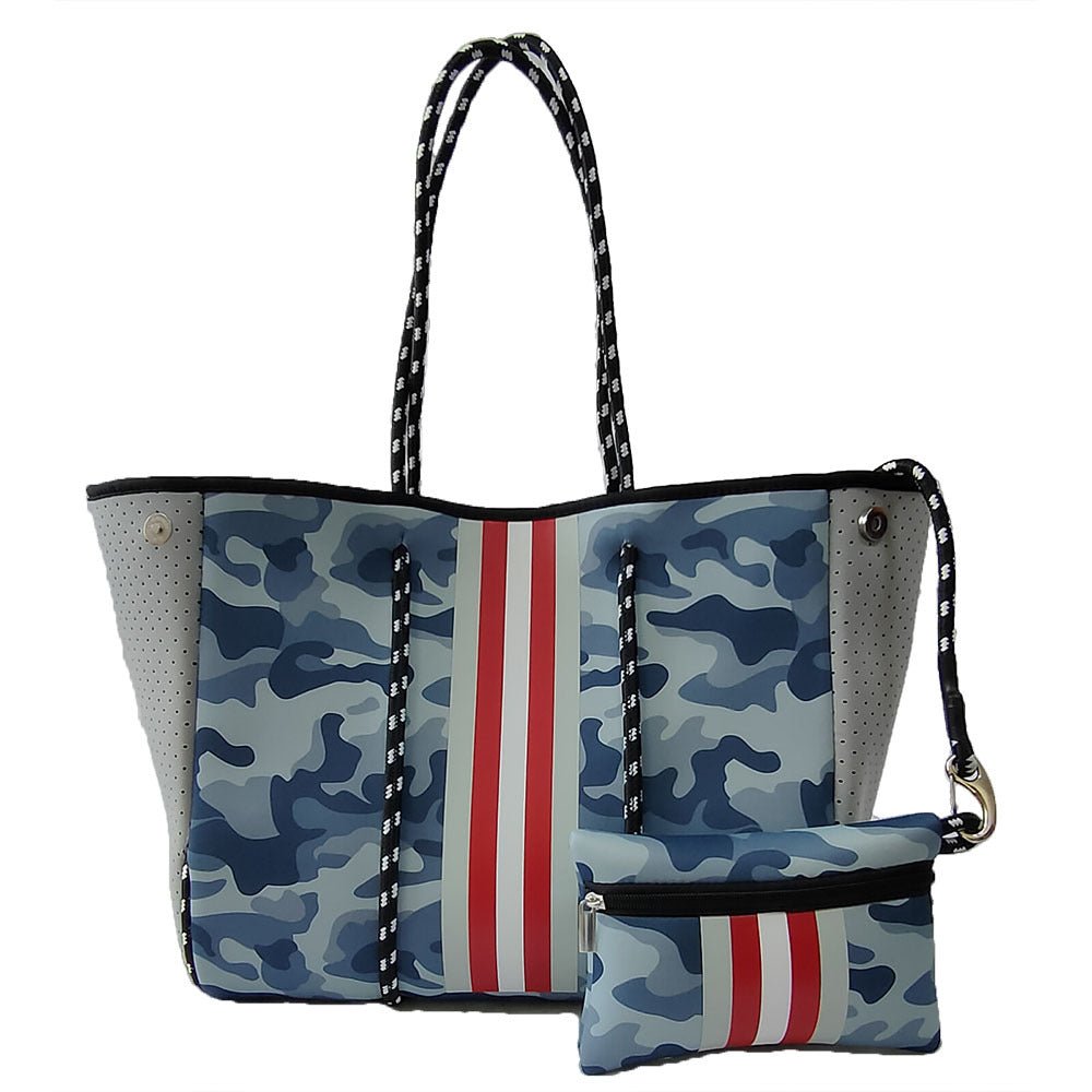 Neoprene Perforated Tote Set – Mother - Child Beach Bag, Water - Resistant Gym & Swim Duffle - WIVAStore