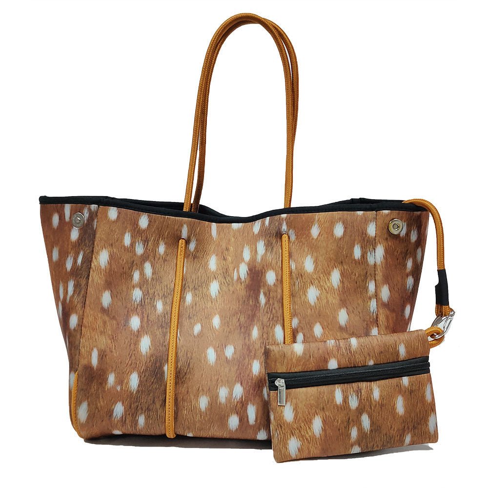 Neoprene Perforated Tote Set – Mother - Child Beach Bag, Water - Resistant Gym & Swim Duffle - WIVAStore