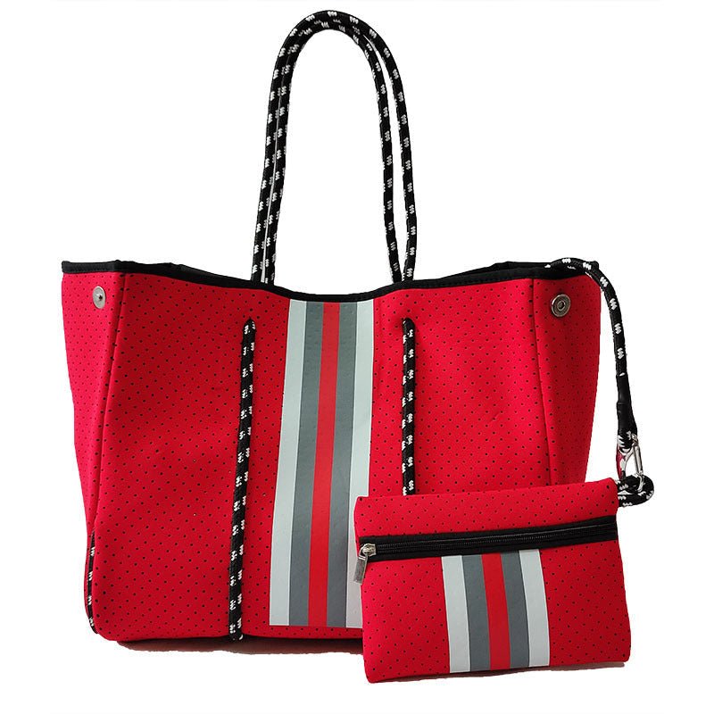 Neoprene Perforated Tote Set – Mother - Child Beach Bag, Water - Resistant Gym & Swim Duffle - WIVAStore