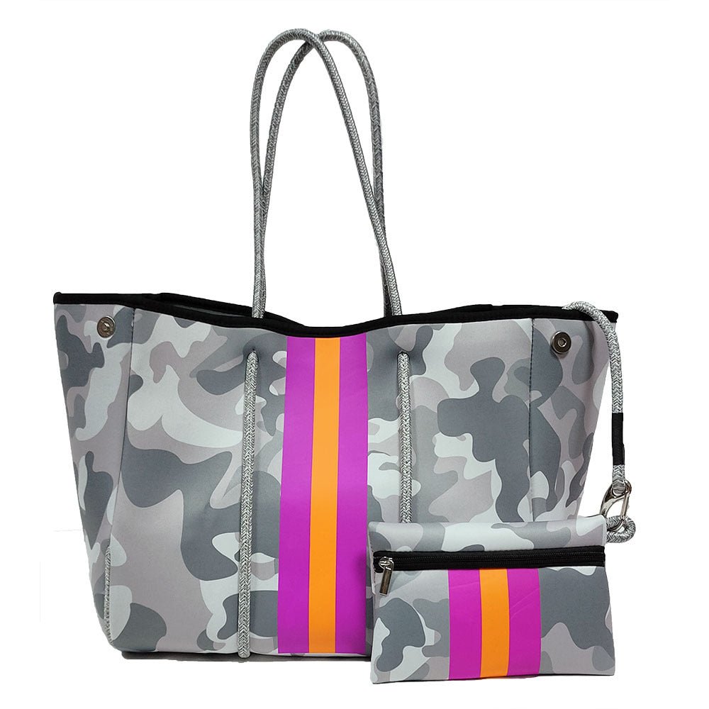 Neoprene Perforated Tote Set – Mother - Child Beach Bag, Water - Resistant Gym & Swim Duffle - WIVAStore