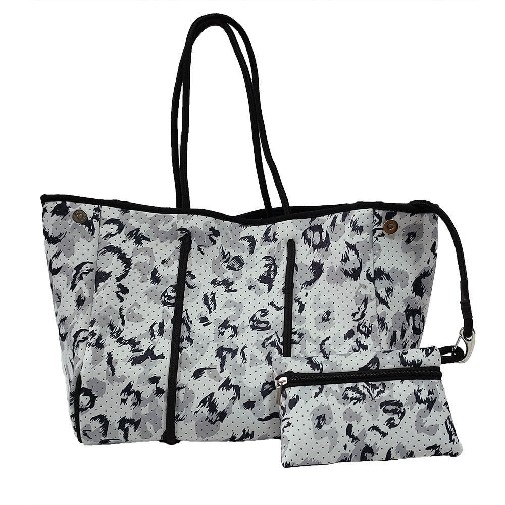 Neoprene Perforated Tote Set – Mother - Child Beach Bag, Water - Resistant Gym & Swim Duffle - WIVAStore