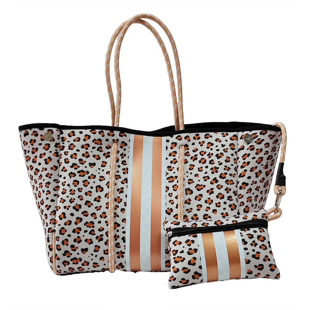 Neoprene Perforated Tote Set – Mother - Child Beach Bag, Water - Resistant Gym & Swim Duffle - WIVAStore