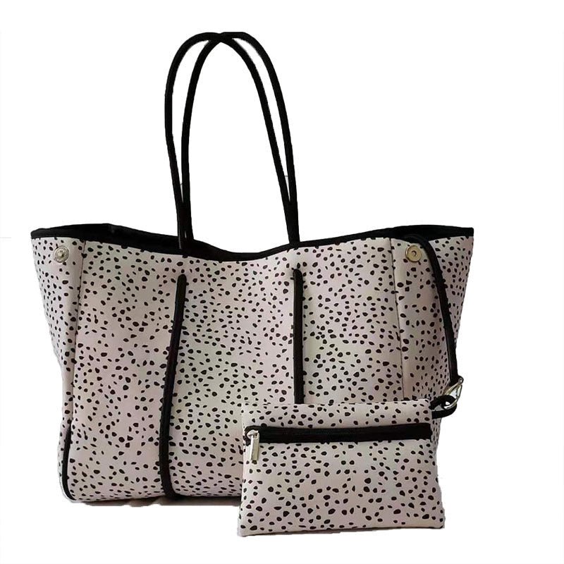 Neoprene Perforated Tote Set – Mother - Child Beach Bag, Water - Resistant Gym & Swim Duffle - WIVAStore