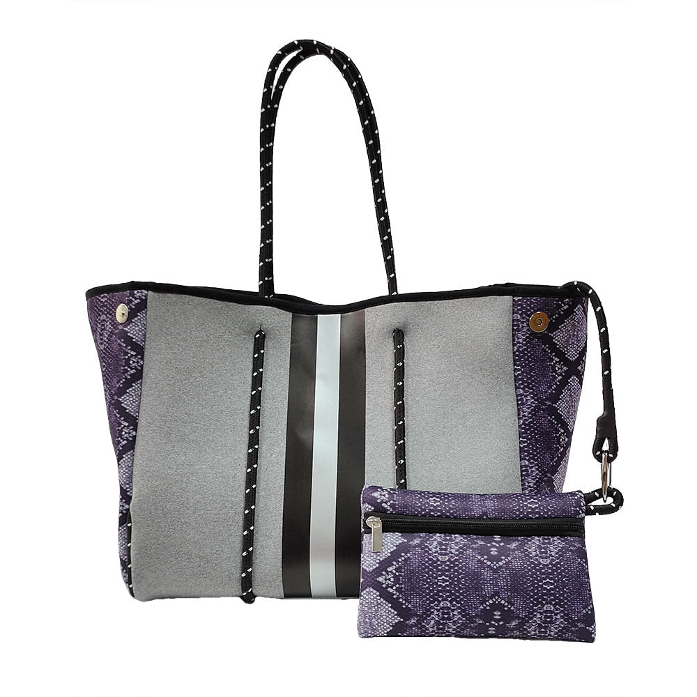 Neoprene Perforated Tote Set – Mother - Child Beach Bag, Water - Resistant Gym & Swim Duffle - WIVAStore