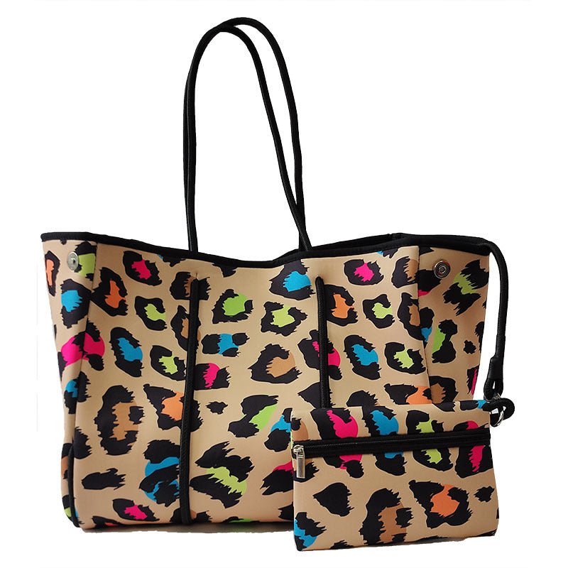 Neoprene Perforated Tote Set – Mother - Child Beach Bag, Water - Resistant Gym & Swim Duffle - WIVAStore