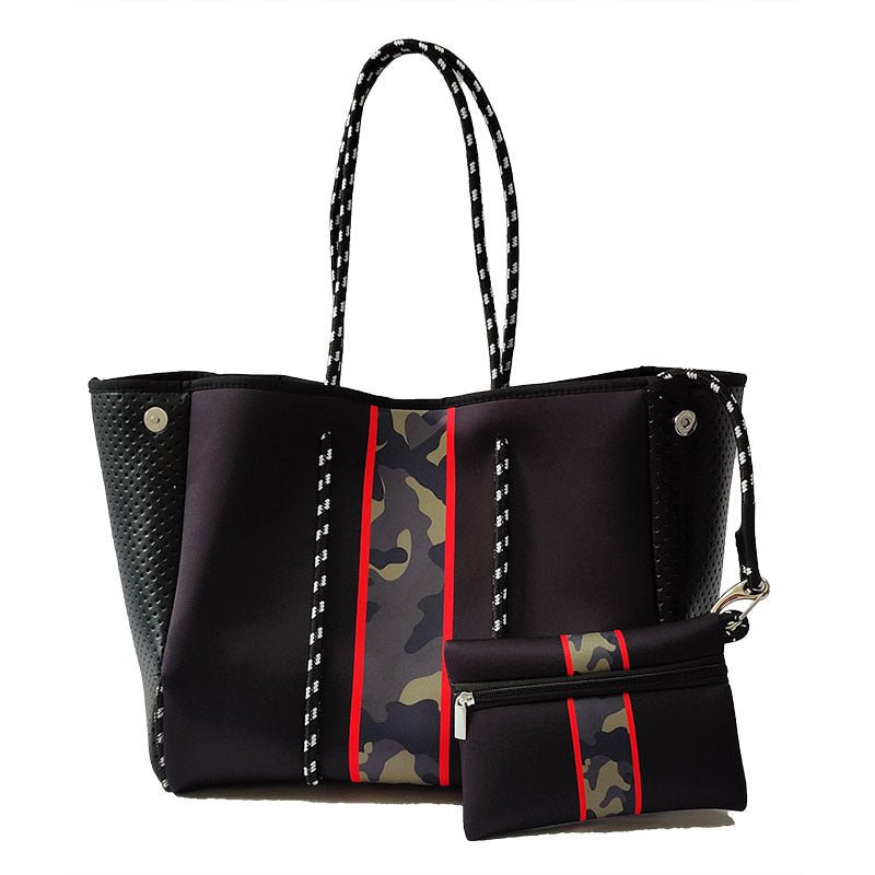 Neoprene Perforated Tote Set – Mother - Child Beach Bag, Water - Resistant Gym & Swim Duffle - WIVAStore