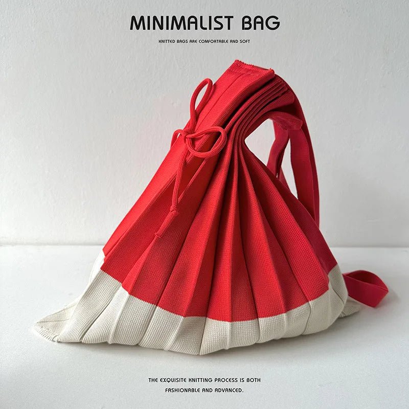 New Knitted Pleats Tote Bag - WIVAStore