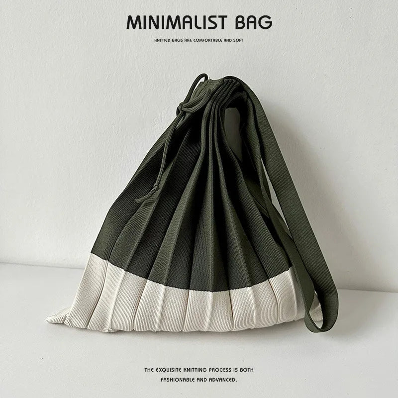New Knitted Pleats Tote Bag - WIVAStore