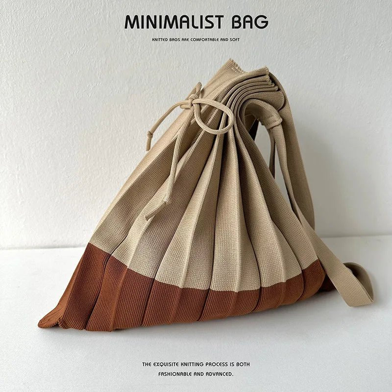 New Knitted Pleats Tote Bag - WIVAStore
