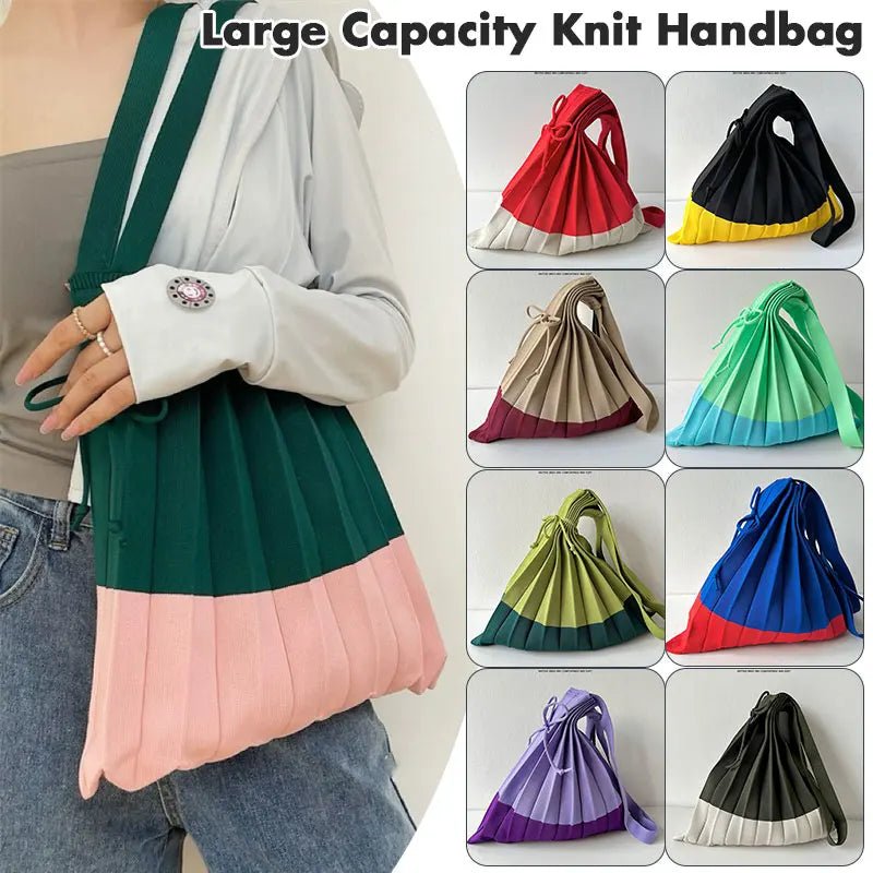 New Knitted Pleats Tote Bag - WIVAStore