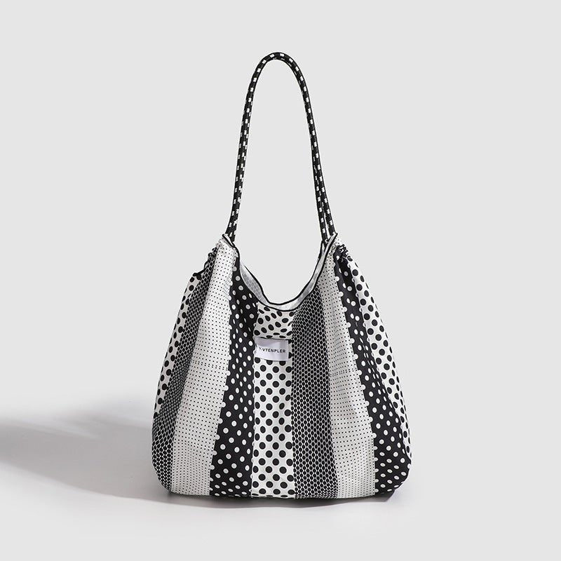 Polka Dot Tote Bag - Versatile & Portable Shoulder Bag, Large - Capacity Environmentally Friendly Hobo Bag for Women - WIVAStore
