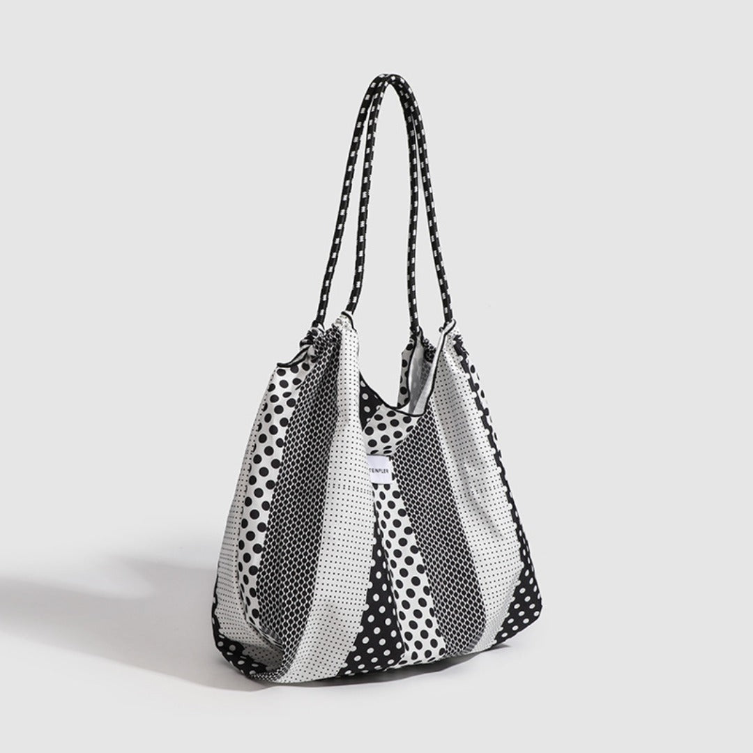 Polka Dot Tote Bag - Versatile & Portable Shoulder Bag, Large - Capacity Environmentally Friendly Hobo Bag for Women - WIVAStore