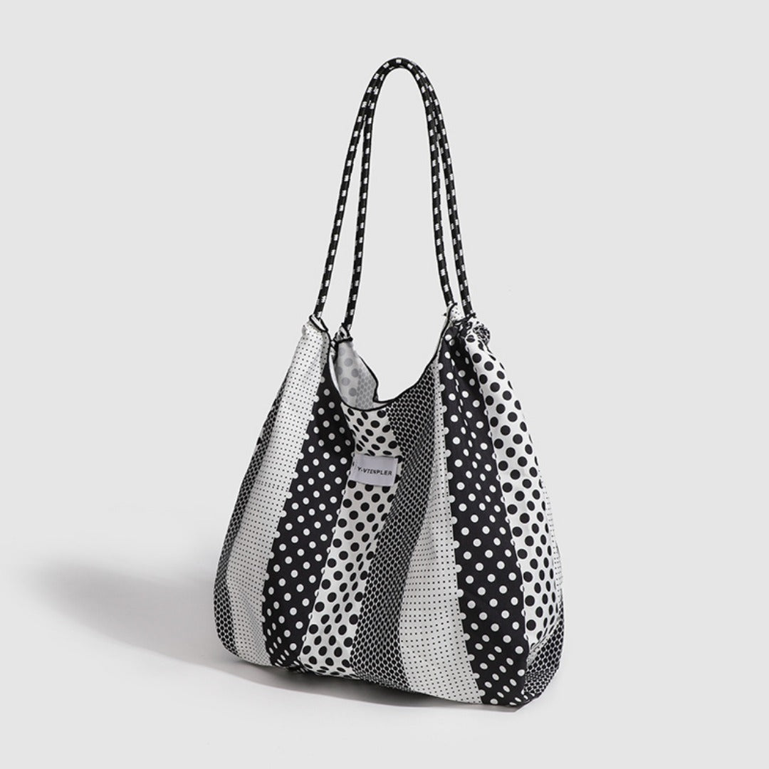 Polka Dot Tote Bag - Versatile & Portable Shoulder Bag, Large - Capacity Environmentally Friendly Hobo Bag for Women - WIVAStore