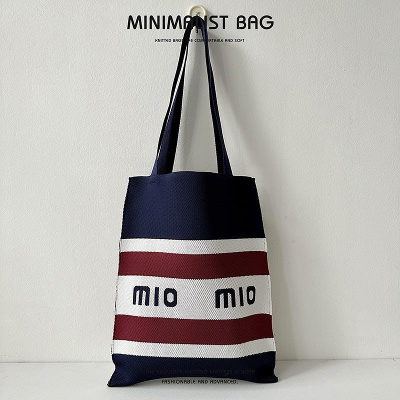 Quirky Knit Shoulder Bag – Novelty Large Tote, Commuter - Friendly Animal Purse - WIVAStore