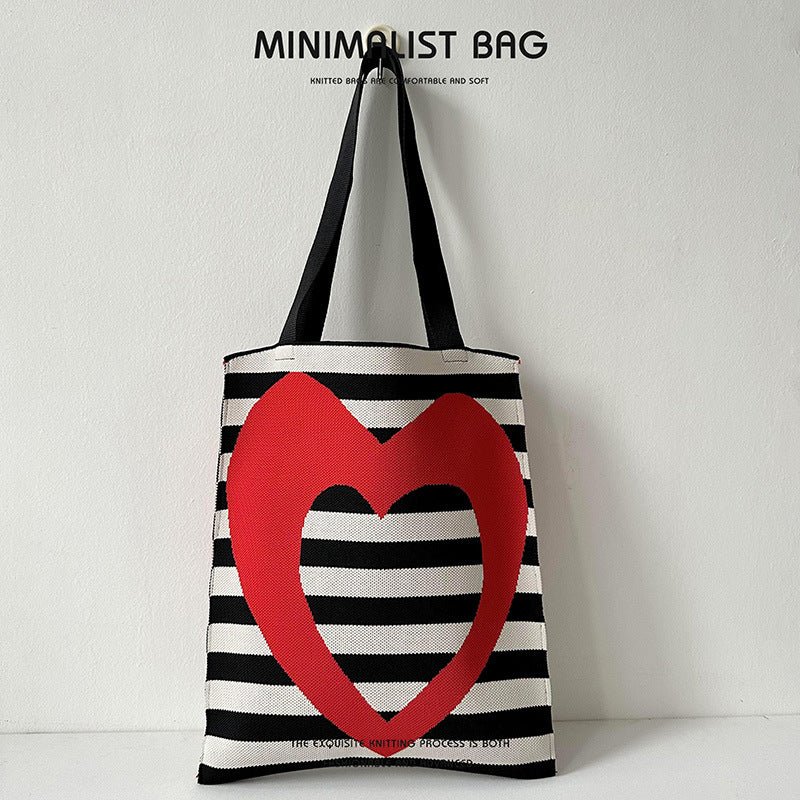 Quirky Knit Shoulder Bag – Novelty Large Tote, Commuter - Friendly Animal Purse - WIVAStore
