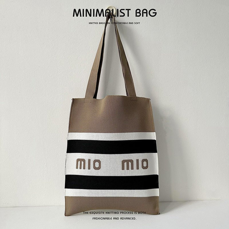 Quirky Knit Shoulder Bag – Novelty Large Tote, Commuter - Friendly Animal Purse - WIVAStore
