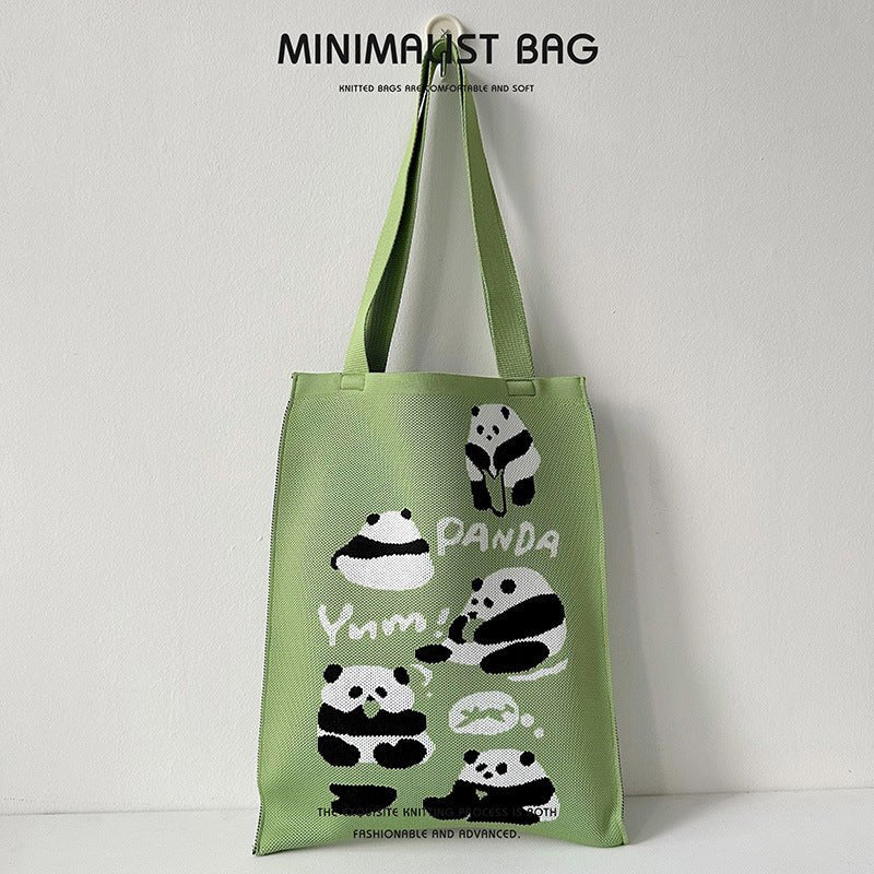 Quirky Knit Shoulder Bag – Novelty Large Tote, Commuter - Friendly Animal Purse - WIVAStore