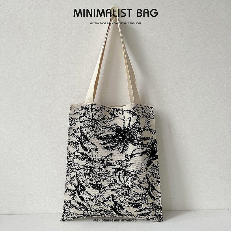 Quirky Knit Shoulder Bag – Novelty Large Tote, Commuter - Friendly Animal Purse - WIVAStore