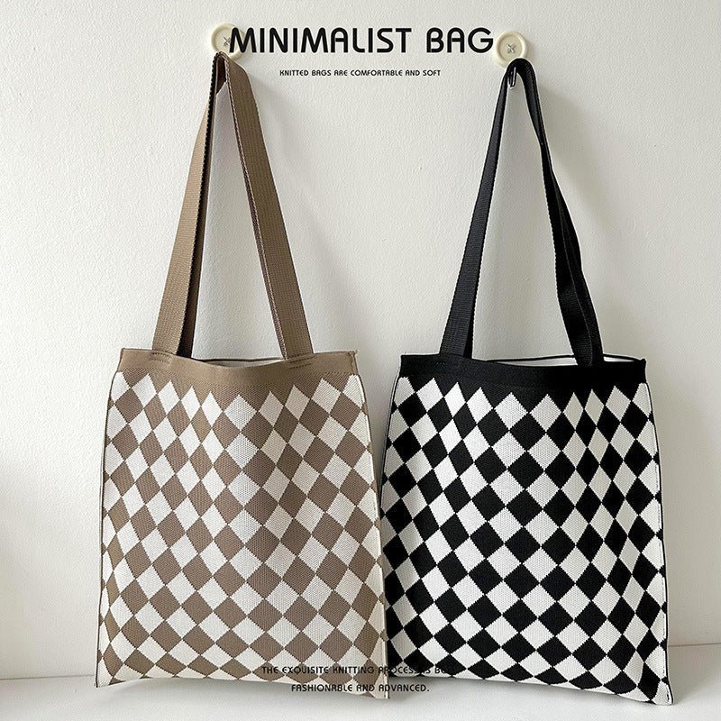 Quirky Knit Shoulder Bag – Novelty Large Tote, Commuter - Friendly Animal Purse - WIVAStore