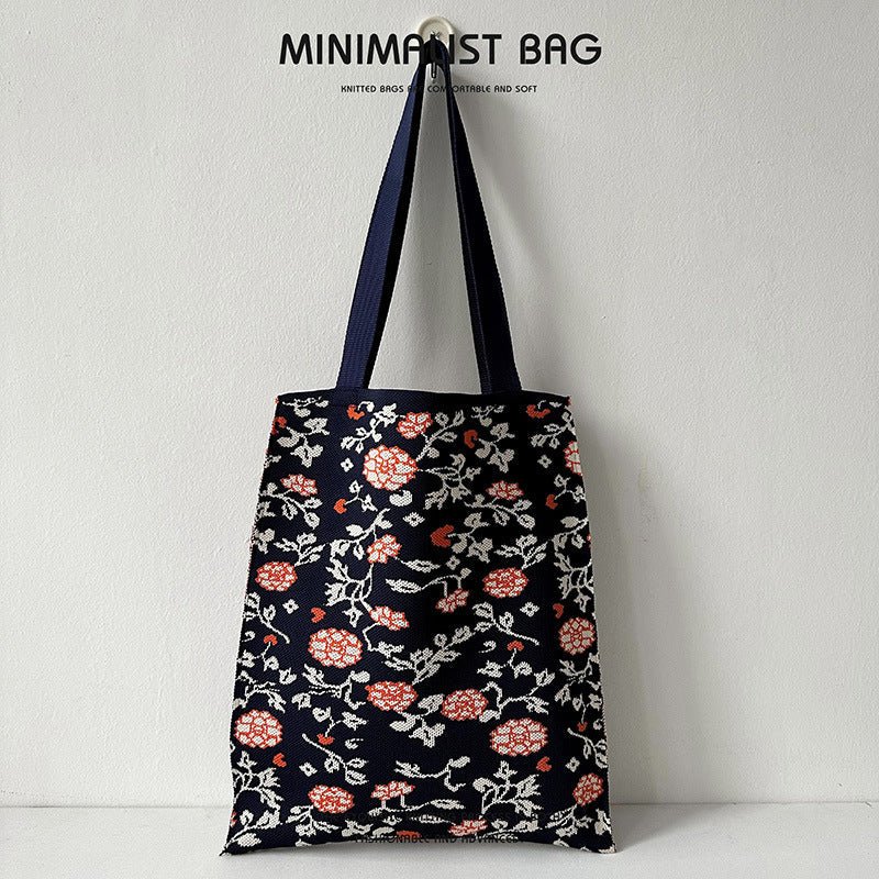 Quirky Knit Shoulder Bag – Novelty Large Tote, Commuter - Friendly Animal Purse - WIVAStore