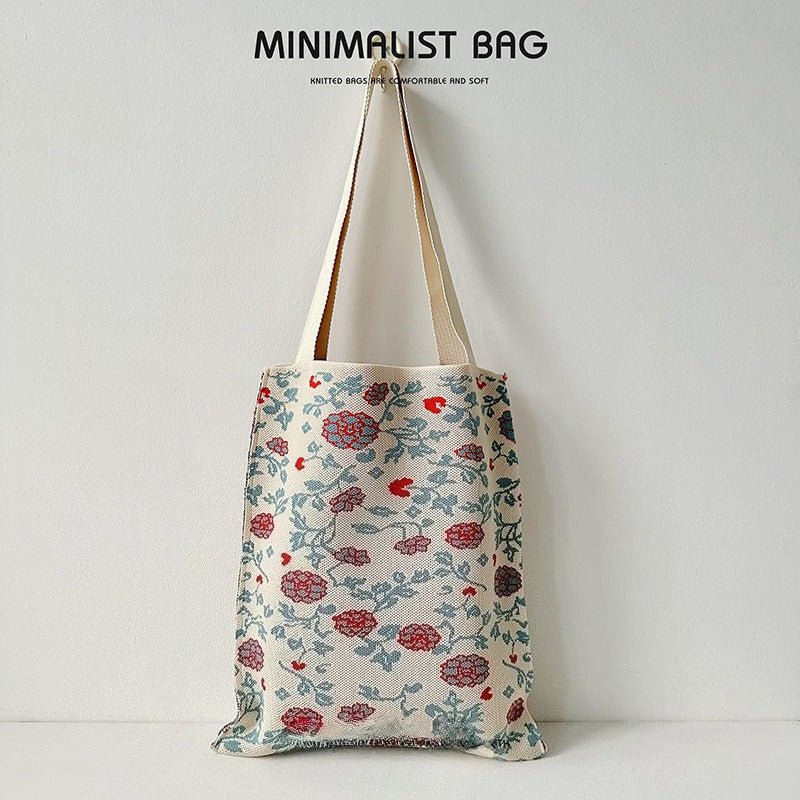 Quirky Knit Shoulder Bag – Novelty Large Tote, Commuter - Friendly Animal Purse - WIVAStore