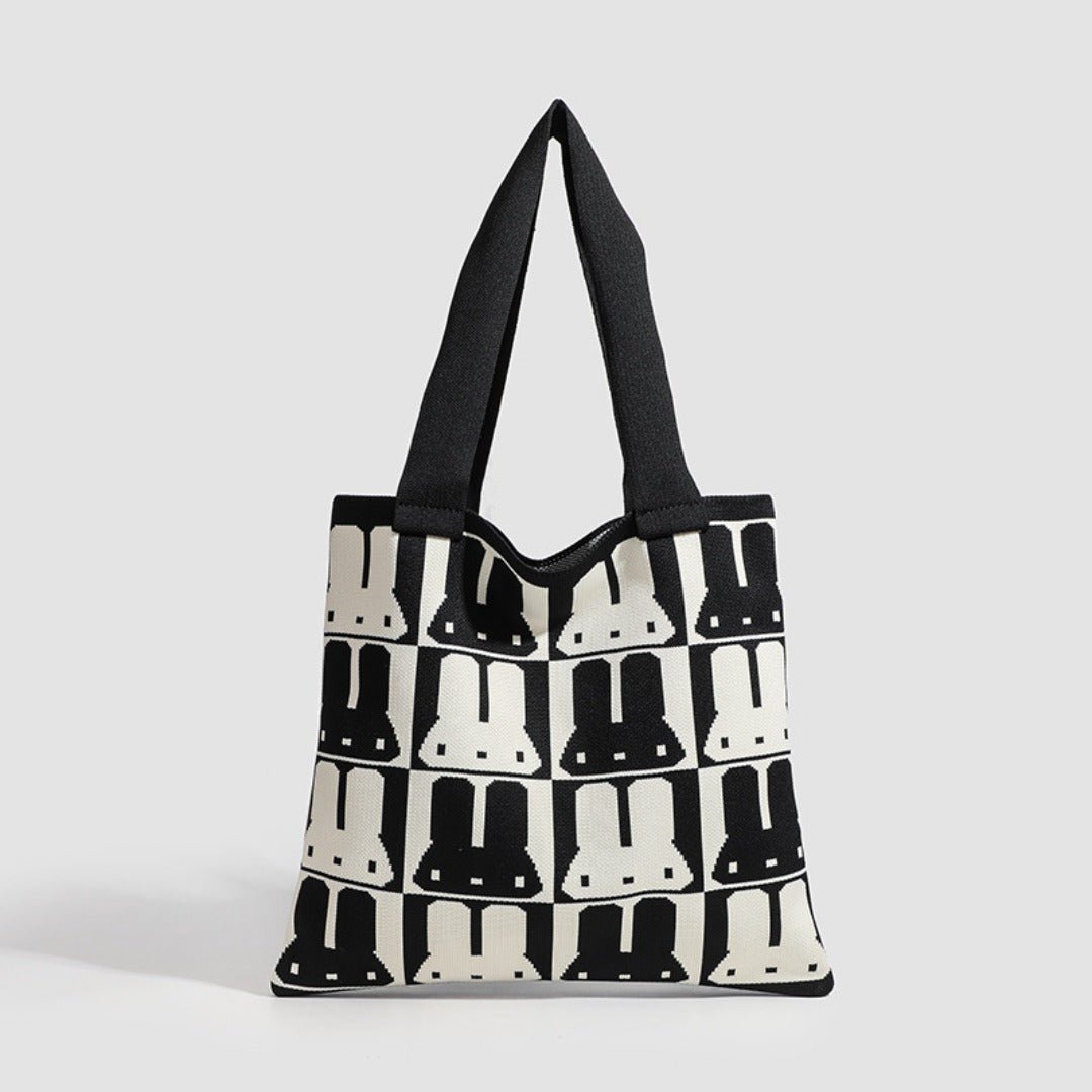 Rabbit tote bag women, autumn and winter simple fashion handbag, versatile commuter shoulder underarm bag - WIVAStore
