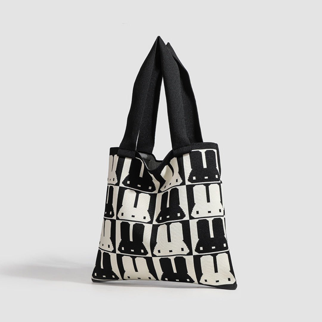 Rabbit tote bag women, autumn and winter simple fashion handbag, versatile commuter shoulder underarm bag - WIVAStore