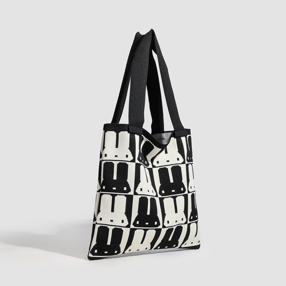 Rabbit tote bag women, autumn and winter simple fashion handbag, versatile commuter shoulder underarm bag - WIVAStore