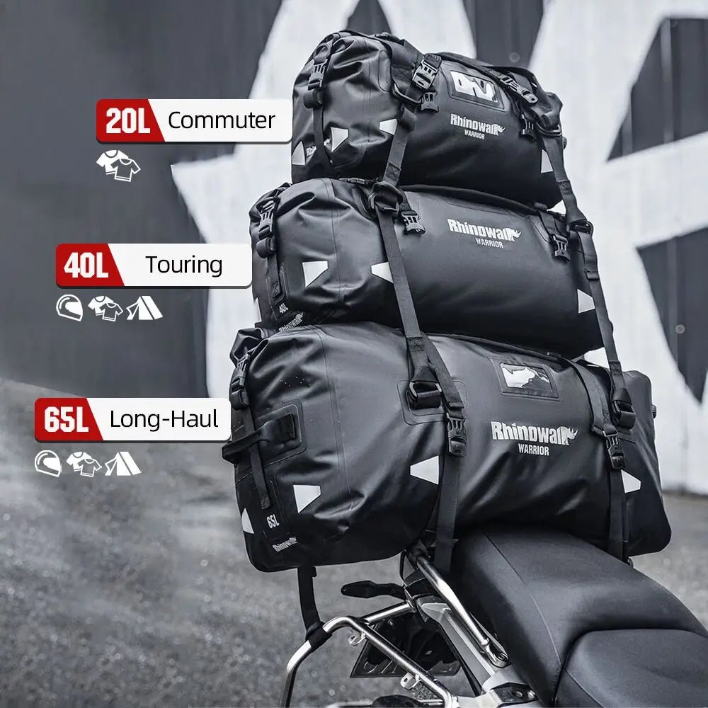 Rhinowalk Motorcycle Back Tail Bag 20L - 65L - WIVAStore