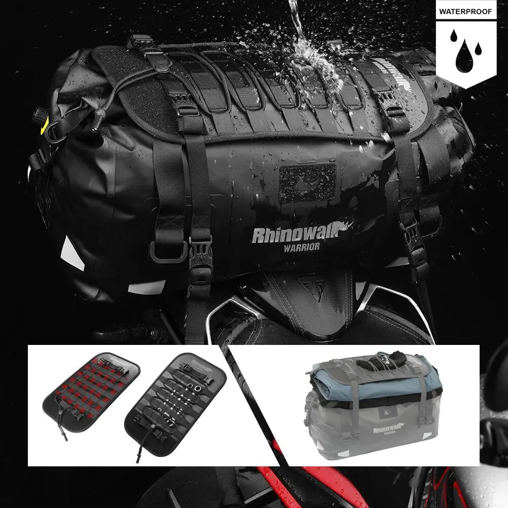 Rhinowalk Motorcycle Back Tail Bag 20L - 65L - WIVAStore