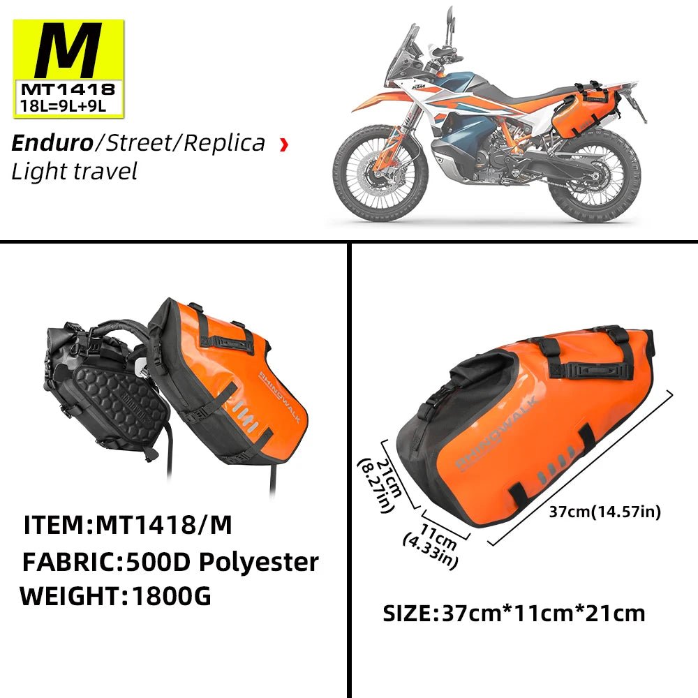 Rhinowalk Motorcycle Saddle - Bag 100%Waterproof - WIVAStore